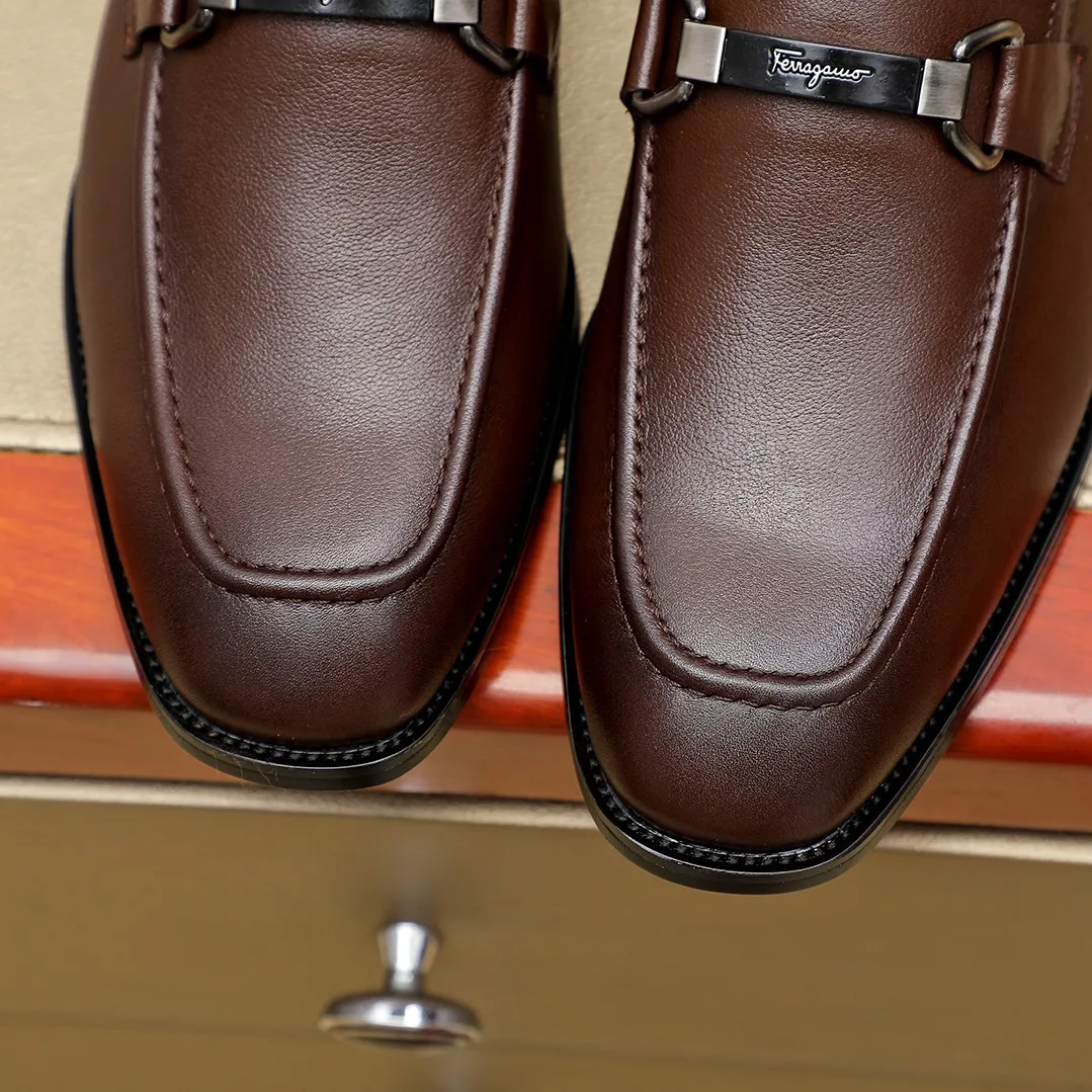 Men's shoes💰460🕷🕷[Ferragamo] Ferragamo's top men's business leather shoes💯Original copy of the official website, the upper is made of imported official website 1:1 material🍁Italian imported cowhide🇮🇹Imported cowhide lining. It’s definitely not made with ordinary craftsmanship, it’s the model used by celebrities! The factory’s craftsmanship is designed to create the most perfect shoes for trendy men! Colors available! Code number 38-44 (45.46 customized)......